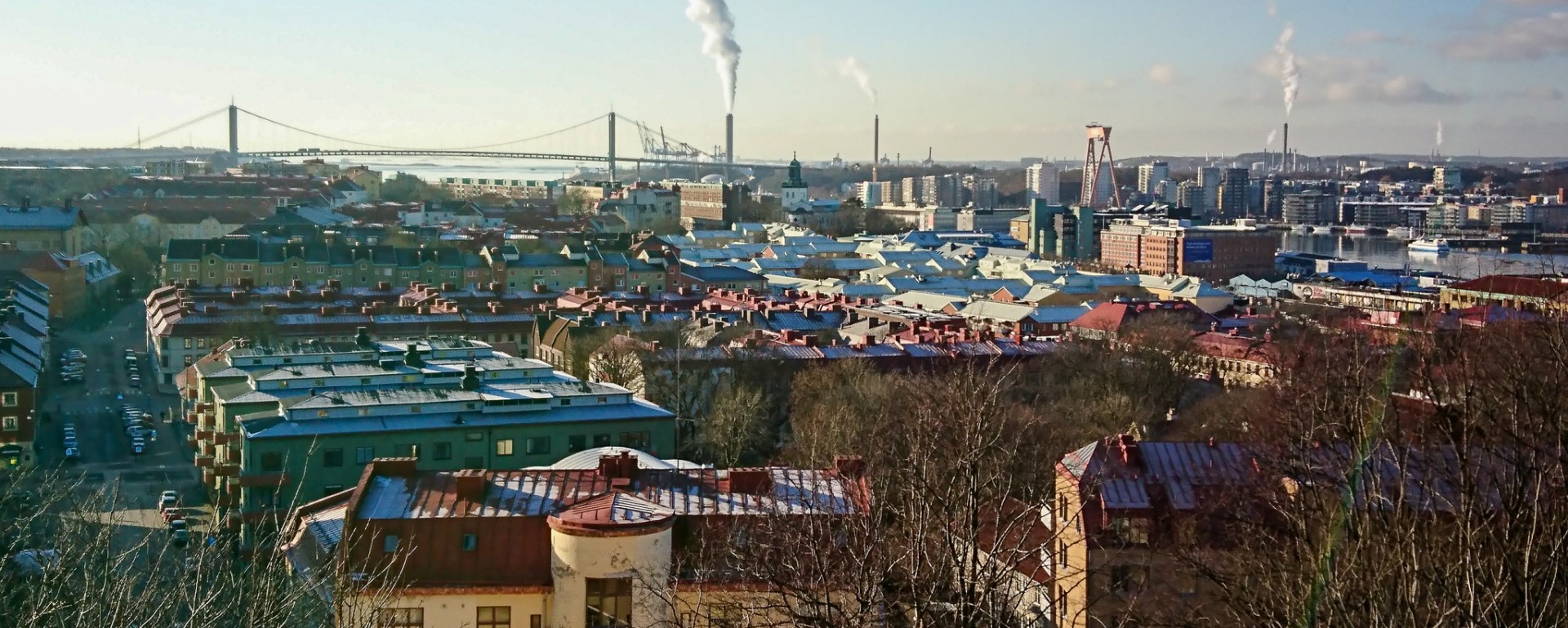 Majorna och Älvsborgsbron från Masthuggskyrkan