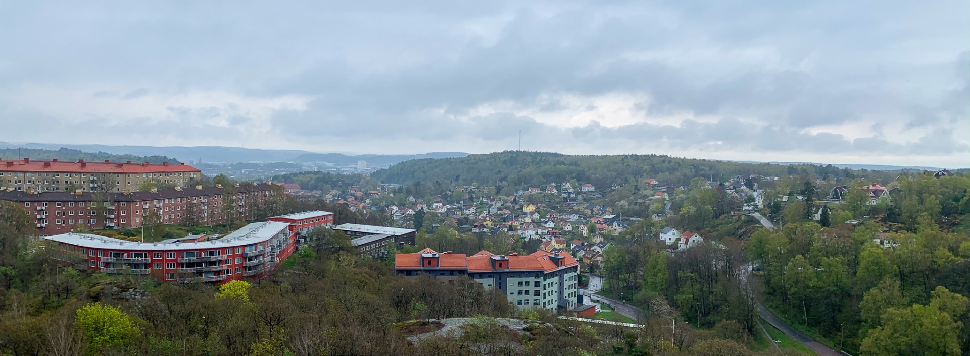 Vy mot Mölndal från Guldhedstornet