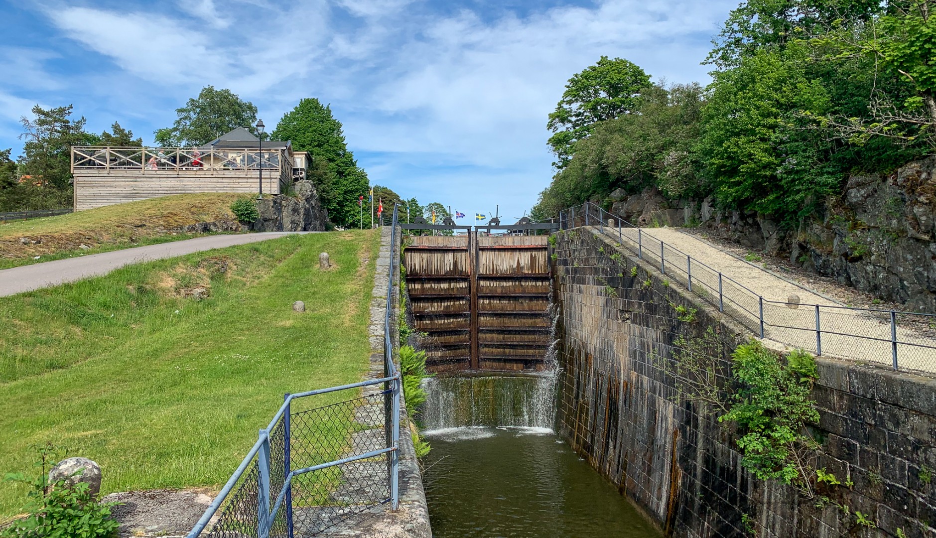 Slusskaféet på höjden vid 1844 års slussled