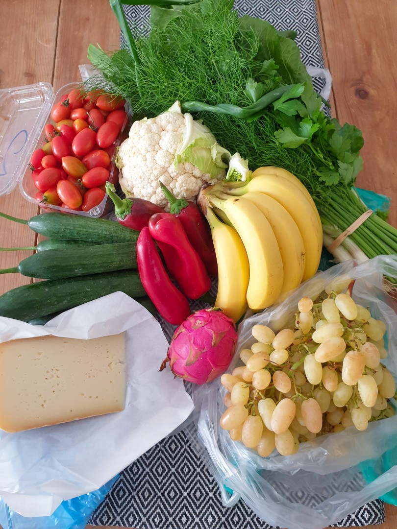 Dagens marknadsinköp. Foto: Monica Andersson