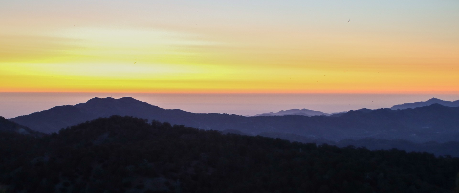 Soluppgången på 1700 meters höjd är inte tråkigt heller