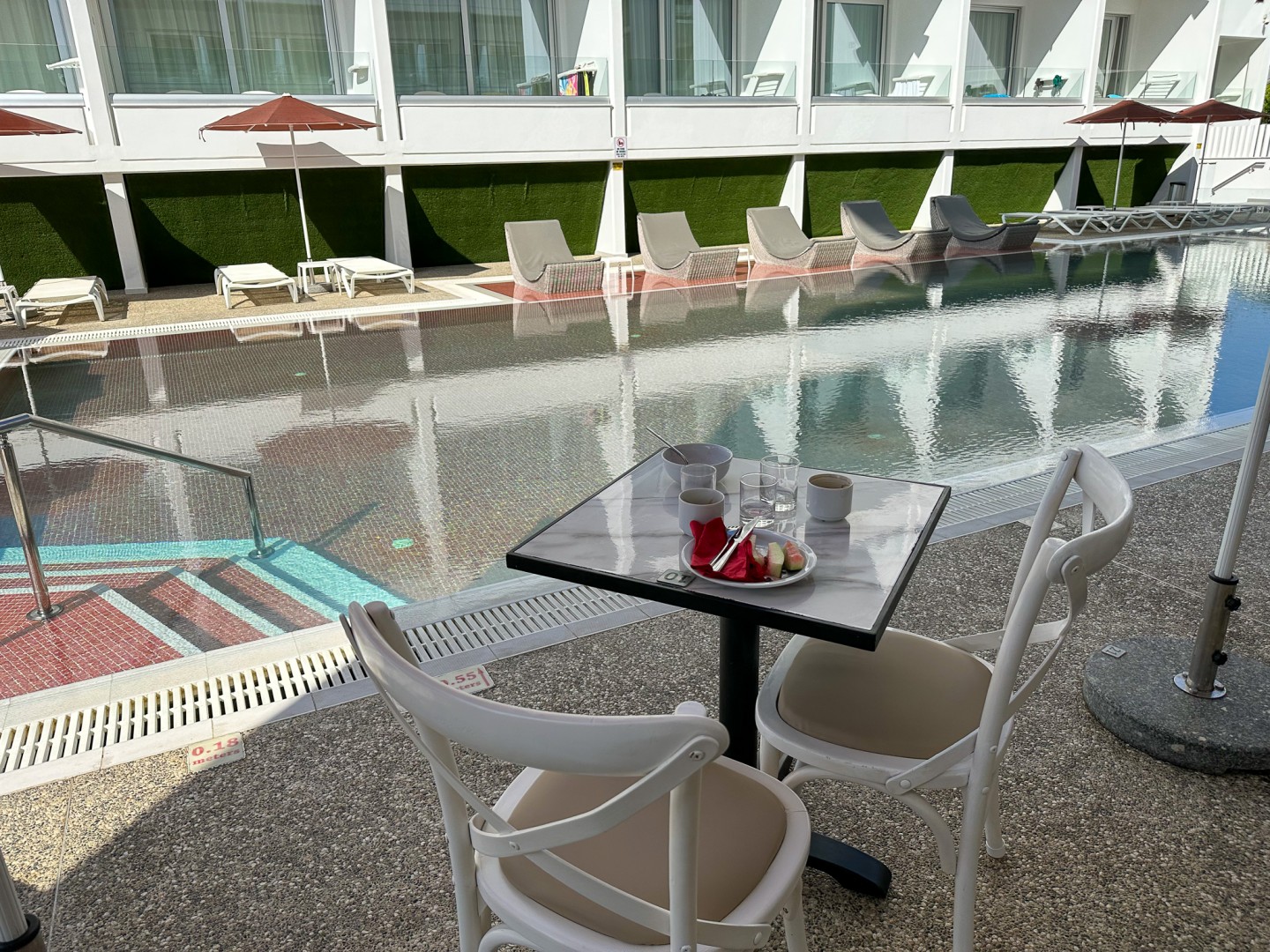 Frukostbordet på Hotel Kokkinos i Protaras